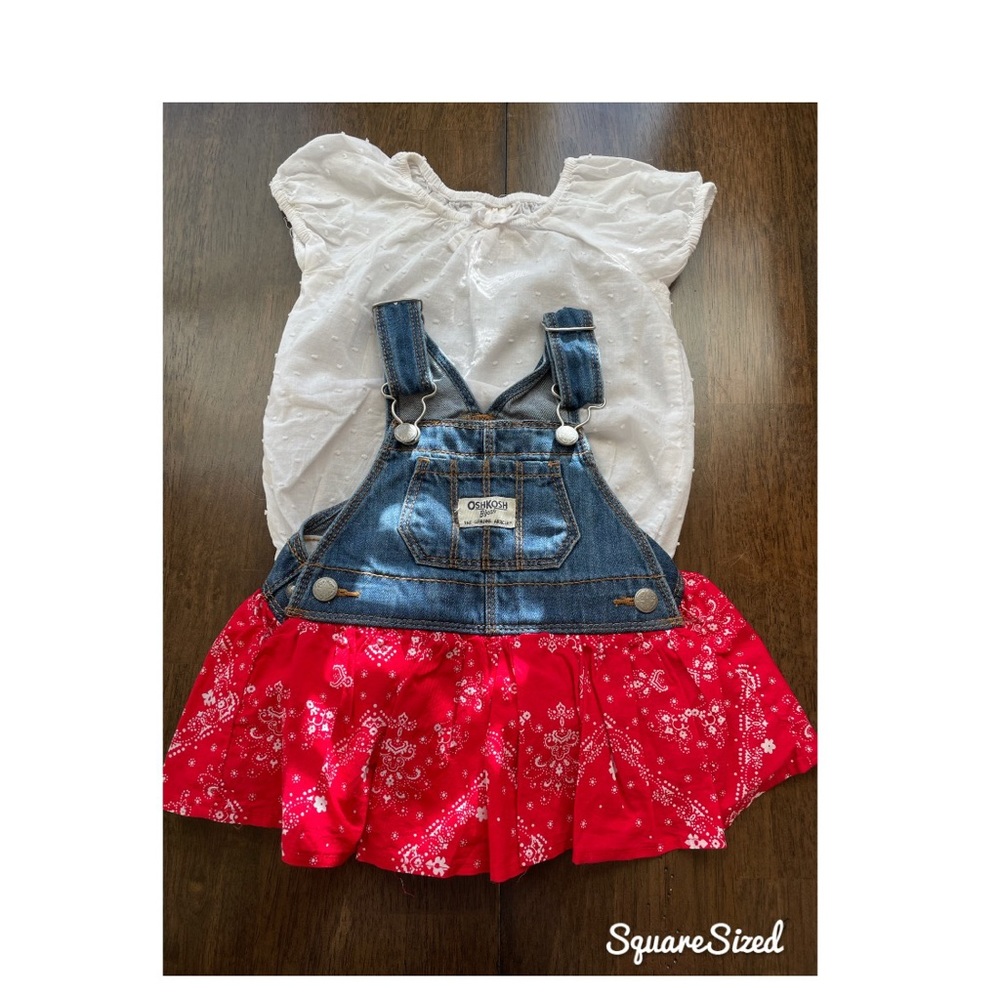 Oshkosh overall dress with bodysuit